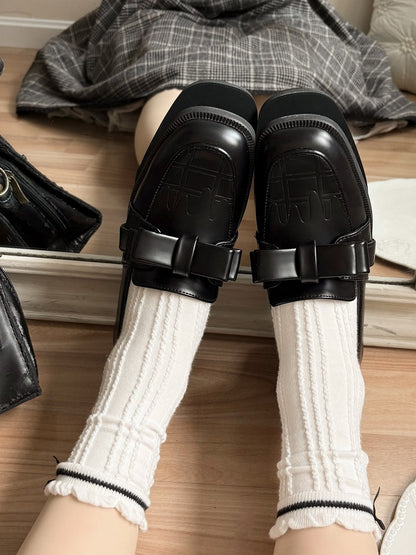 ボウフィットのローファートップ、スリッポンシューズ、チョコレートブラック