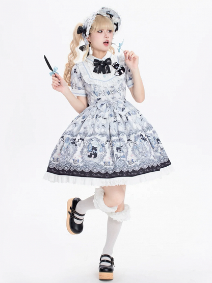 スイートワンダーランドとキティロリータワンピースワンピースプリントアリステーマバニー