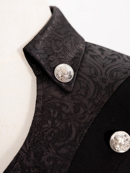 Long Ouji Waistcoat with Lace-Up Strap Back Cutout - DevilInspired Exclusive Collection