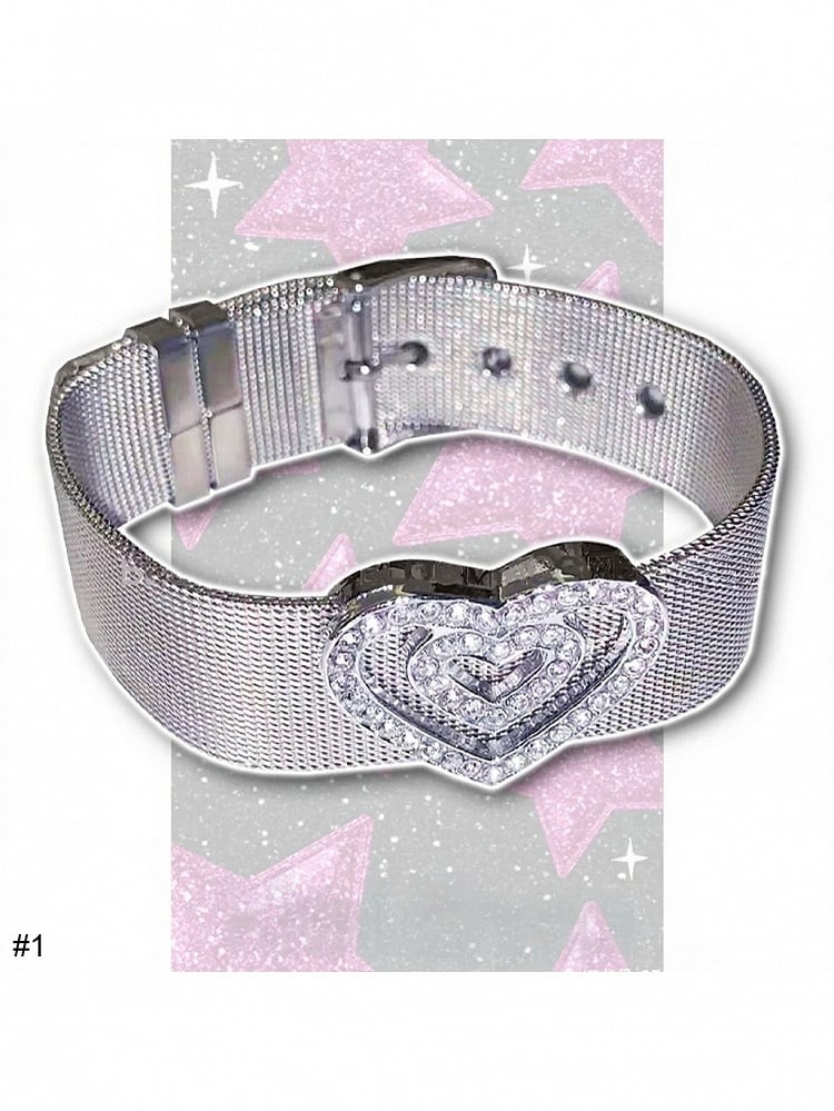 Silver Rhinestone Bracelet - Kiwi Store