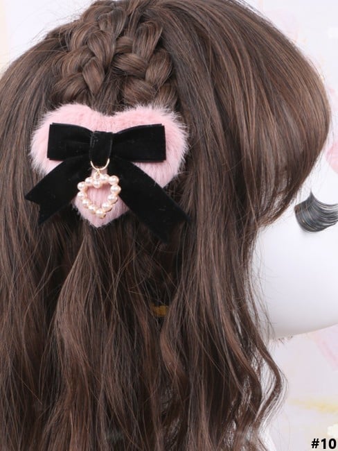 Options Kei Jirai Color Heart-shaped Bow Hairclip Plush 11