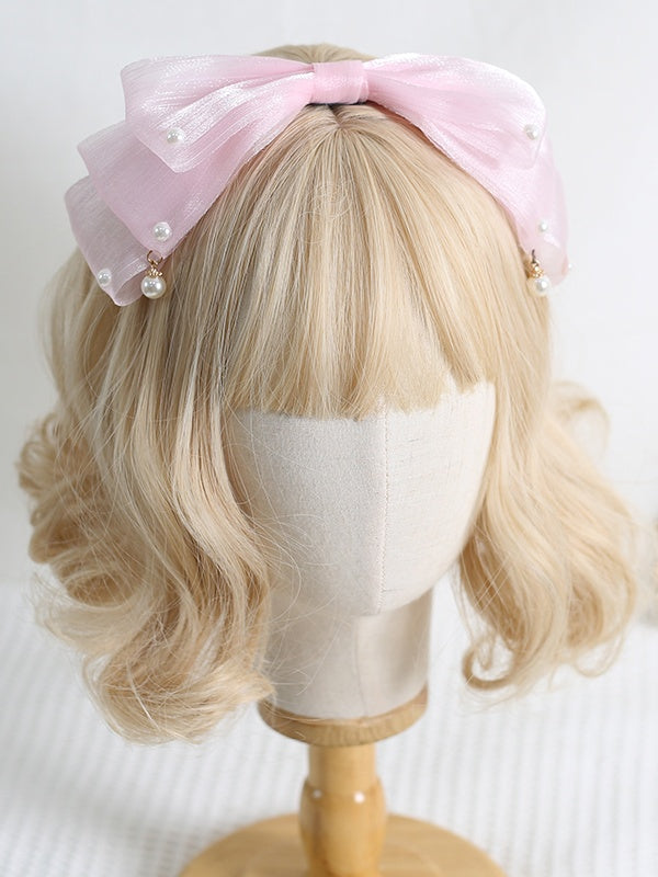 Lolita with Cute Bowknot 13 Pearlescent Decorations KC Colors Gauze Bead