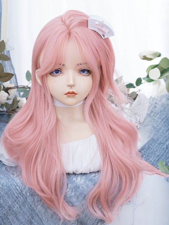 70cm Curly Wavy Wig with Full Fringe - Alice Garden