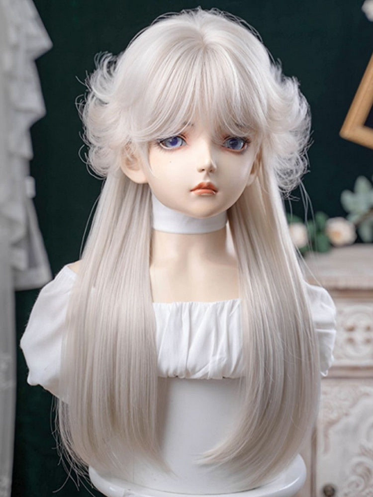 Blonde Pony 72 mit Air Beige glatte Perücke CM Länge