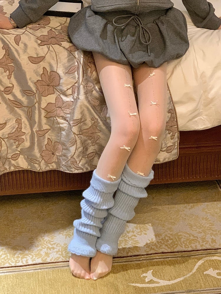 6 Decorated Options Rhinestone Tights Bowknot Color Details