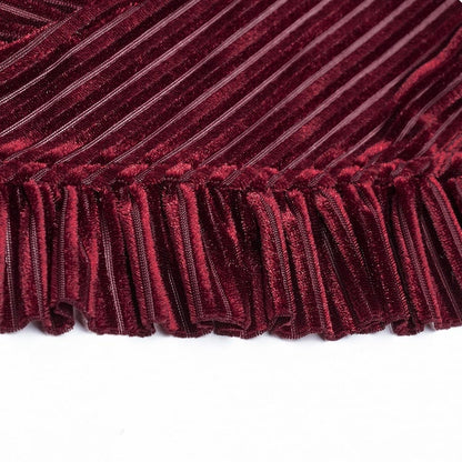 Red Velvet Dark-Grain Gothic Shirt