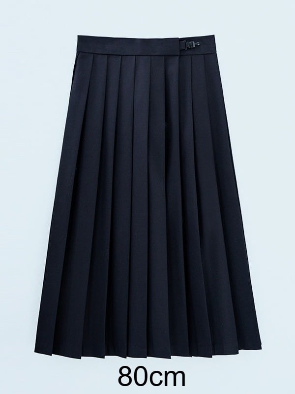 Black Pleated Skirt JK Style - Lan Jian Chuan