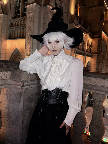 Ouji with White Jabot Blouse Lolita Collar