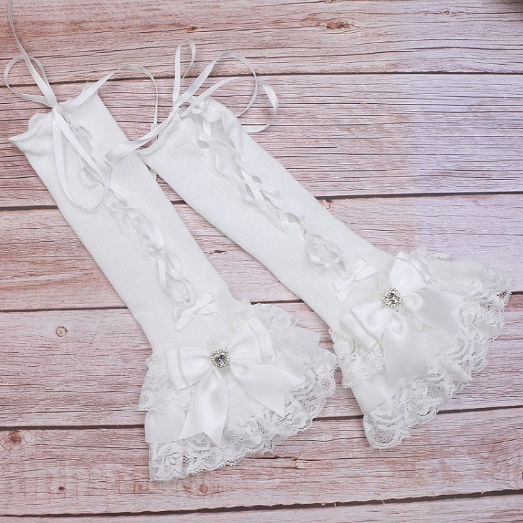 Rhinestone Bowknot Sleeves Options Arm Lace Color Kei Jirai 11