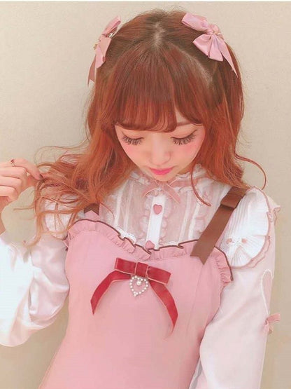 Kei 5 Large Charm Hairclip Bowknot Options Heart Jirai Color