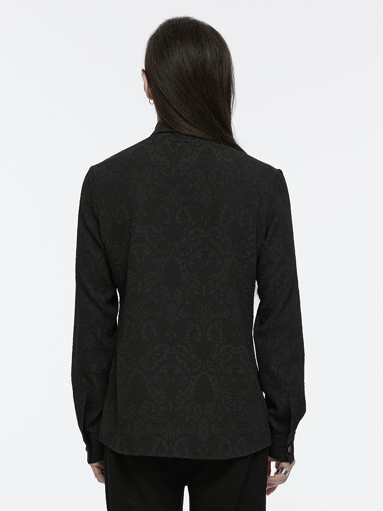 Goth Structured Men's Shirt Black