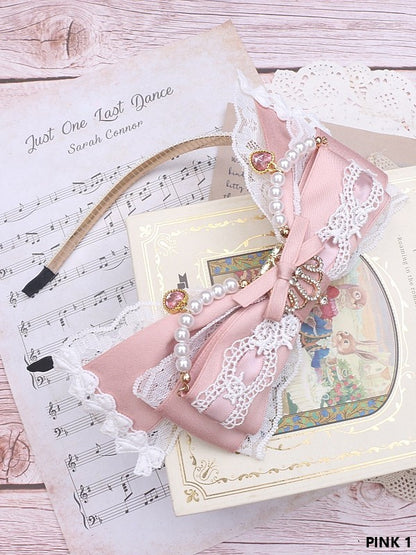 Color KC Lace Jirai 8 Decor with Bowknot Kei Crown Options Rhinestone