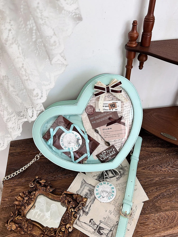 PU mit herzförmiger Schleife Ita Bag Grün