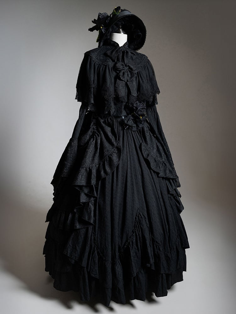 Gothic Lace Black Cape