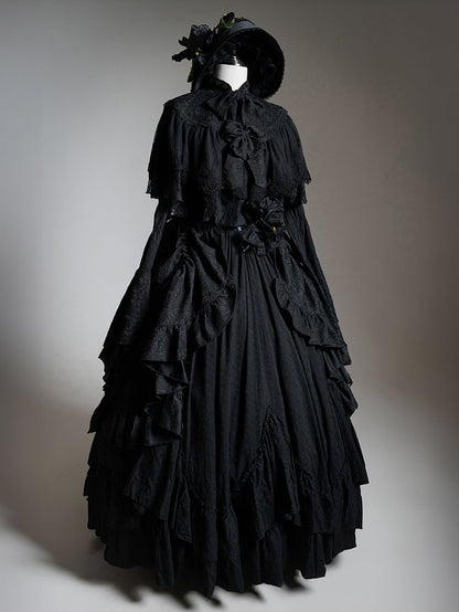 Gothic Lace Black Cape