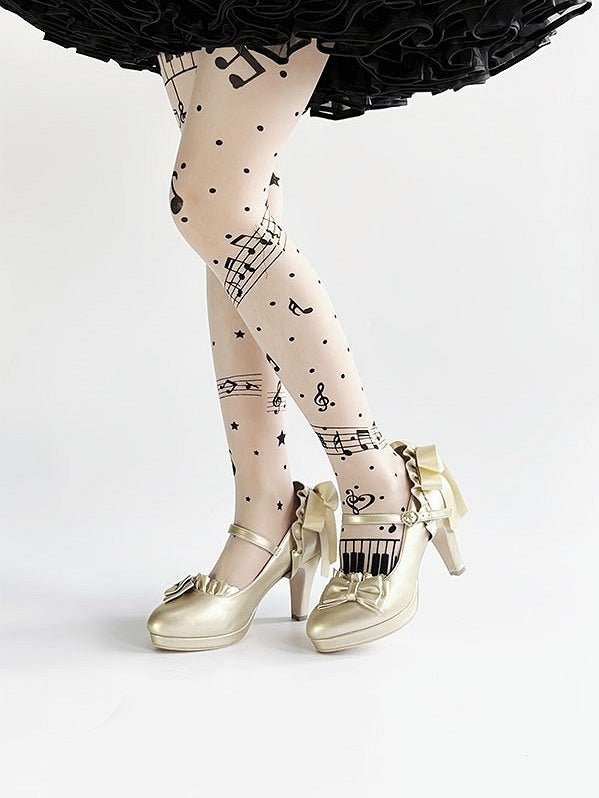 - PU-Schleife oben hoch bei Hime Golden Heels Lolita