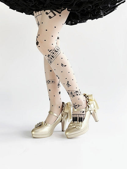 - PU-Schleife oben hoch bei Hime Golden Heels Lolita