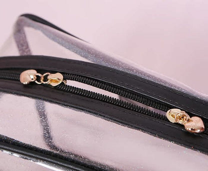 ピンク/ブラック シアー イタ トートバッグ