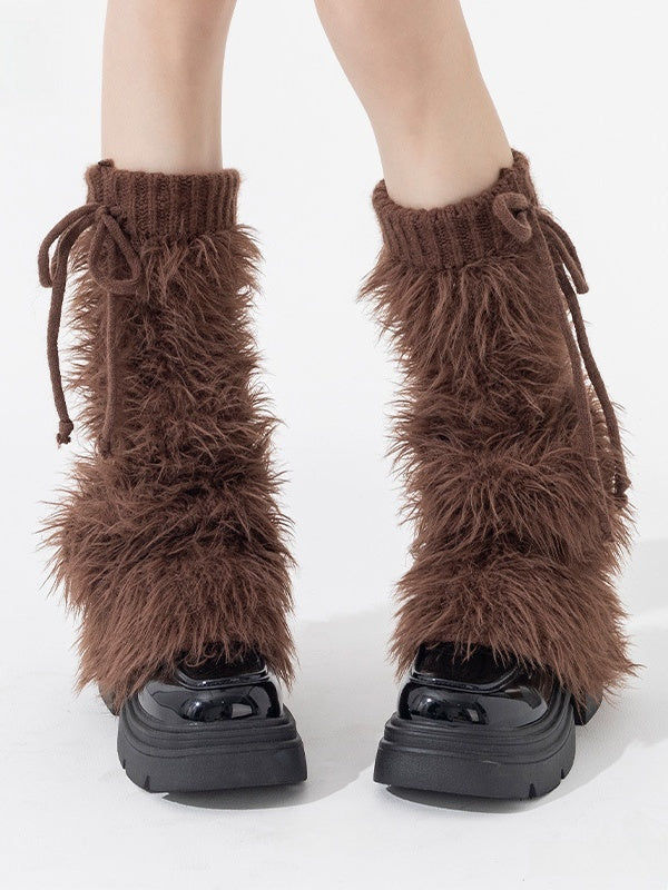 4 Colors Plush Flared Leg Warmers