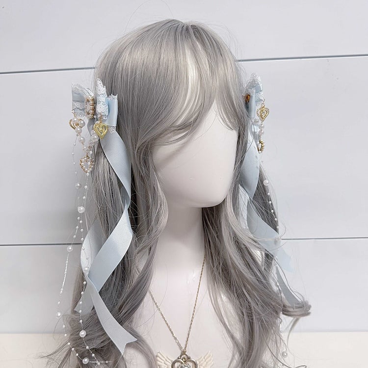 Jirai Hairclips Long Seiso Bow Style Kei Ponytail Colors Tails Spiral with Ribbon Six for