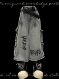 mit Jeans Free Hellblauer Punk Rock Weitbein Cargo Charm