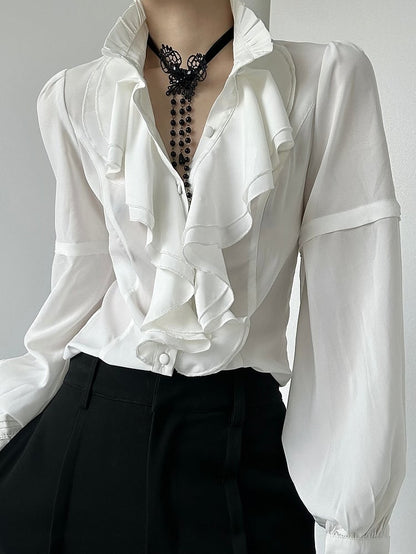 Elegant Choker Teardrop Ouji Necklace Bead Black Pendant Flower Chains with Lace Lolita