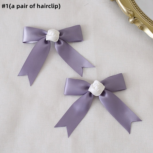 Elegant Floral Design Hairclip in Light Purple - Little Ghost
