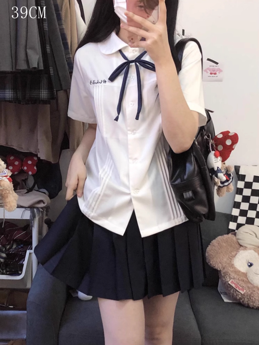 Blue Pleated Legnth JK /55CM Uniform 39CM Dark Skirt