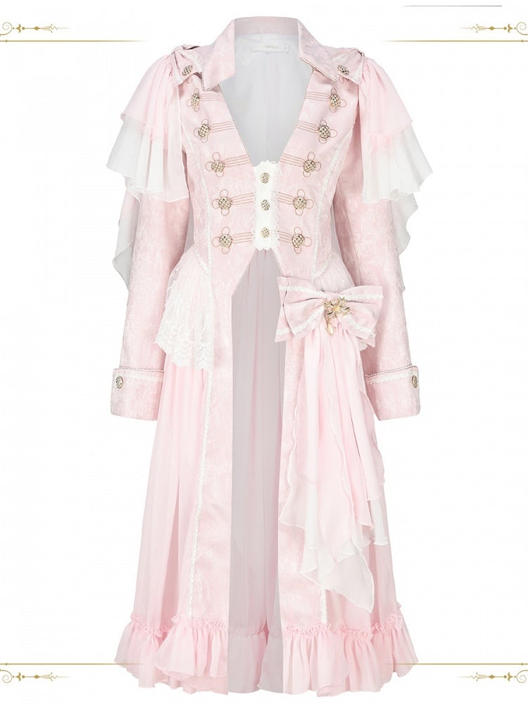 Pink Sakura Fashion Cape Style Design Coat Ouji Prince