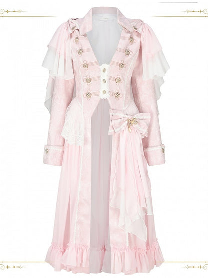 Pink Sakura Fashion Cape Style Design Coat Ouji Prince
