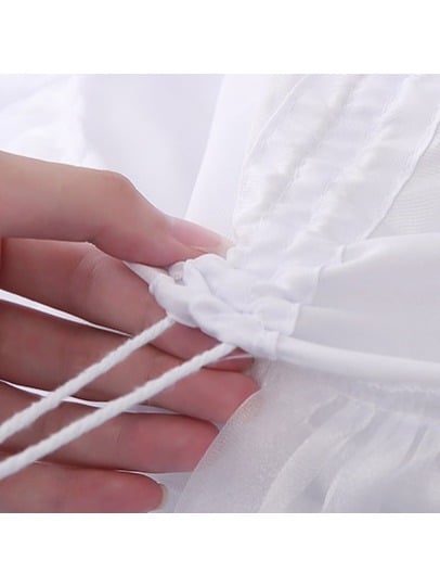 Adjustable Fish Bone Petticoat in Black/White for Daily Wear - Lolita Wind Story