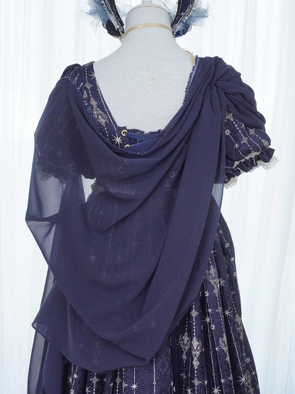 Shawl Dark Blue Shimmering