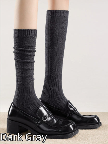 Colors) Socks (4 Calf Textured Knit