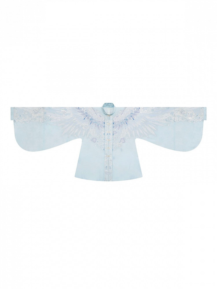Han Lolita Angel Wings Embroidery Pipa Sleeves Top - ZhiXiYue