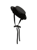 Black with Accent Lolita Bow Hat Top Elegant