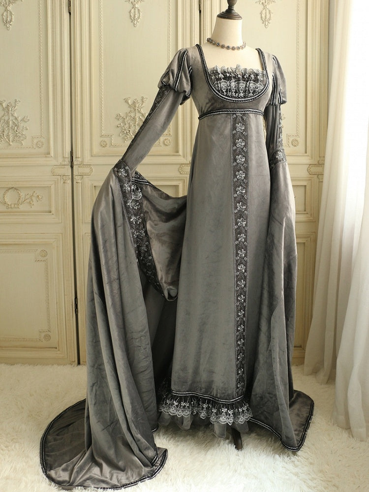 Gray Velvet Cloak