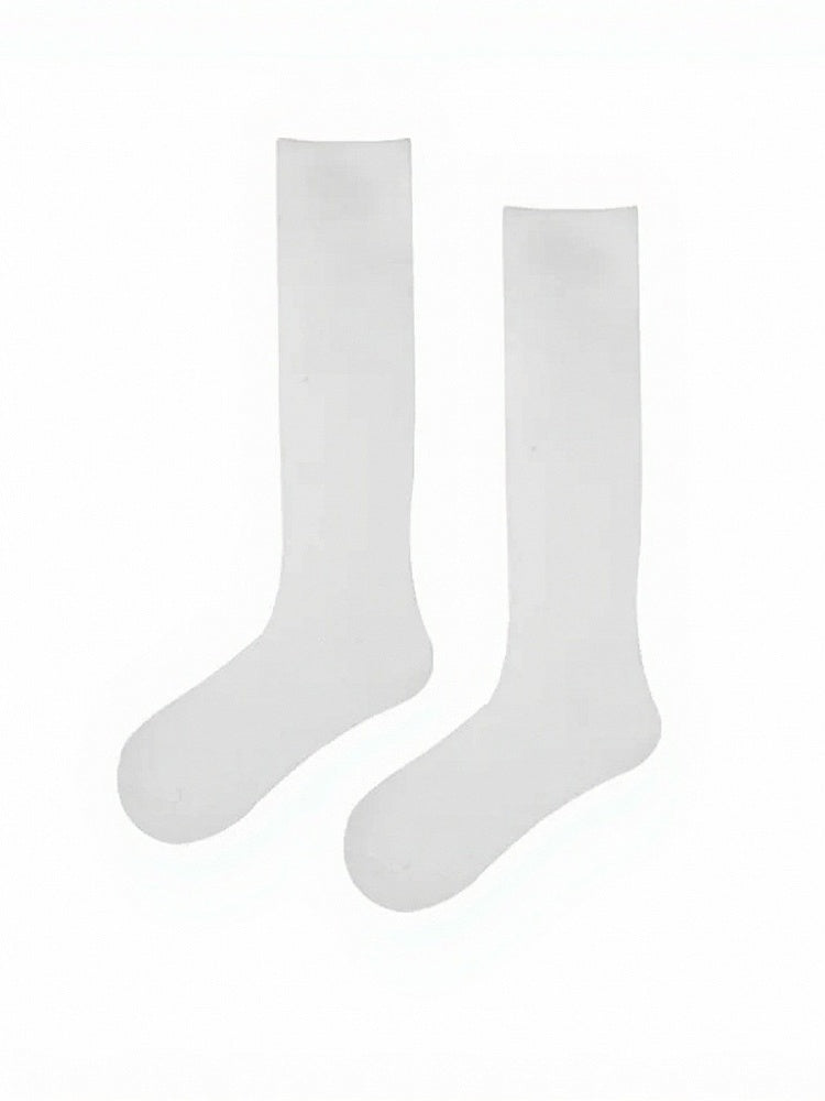Solid Ribbed Calf Socks - ModaSwings
