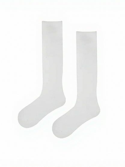 Solid Ribbed Calf Socks - ModaSwings