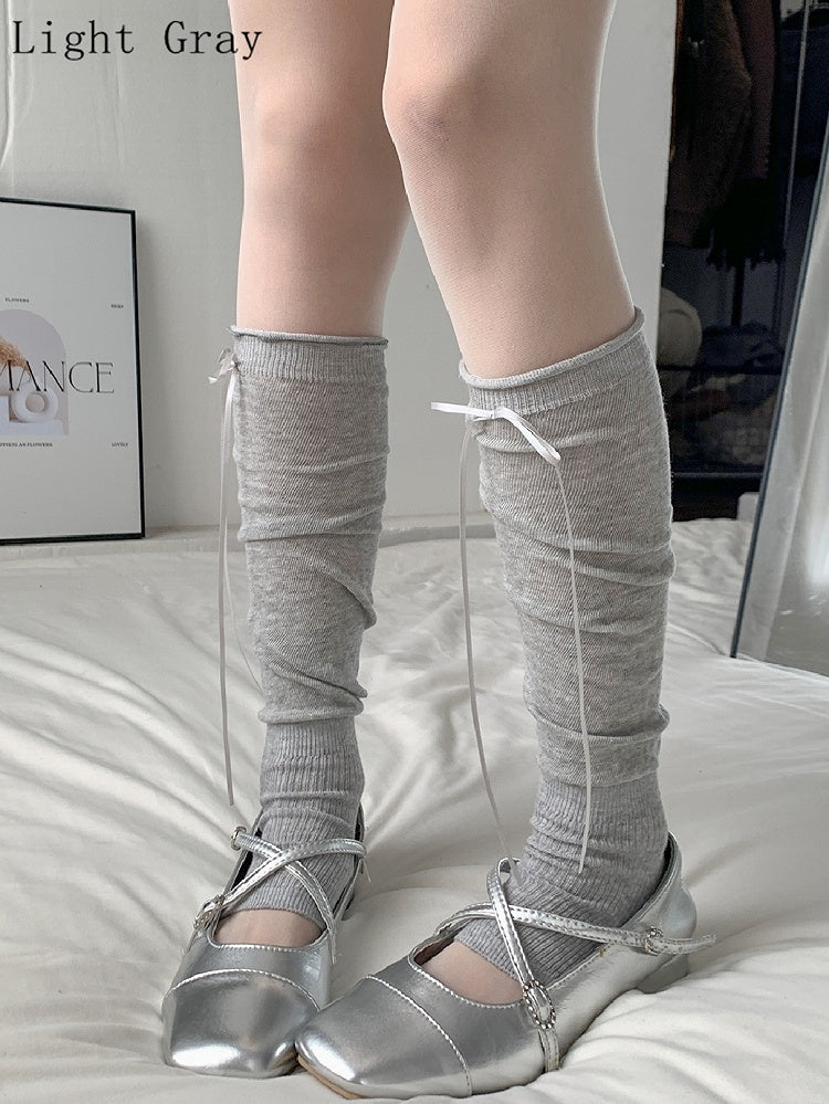 Bowknot Sleeves Self-tie Color 7 Options Leg