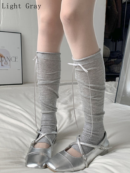 Bowknot Sleeves Self-tie Color 7 Options Leg