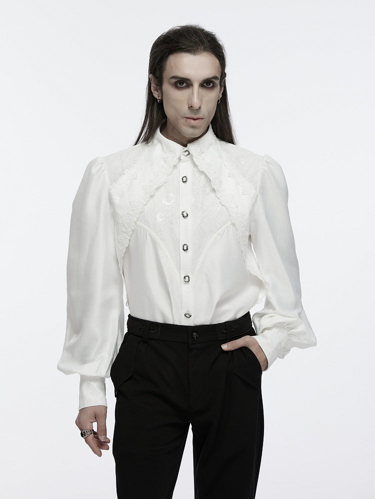 Layered White Shirt Goth Men's Gorgeous
