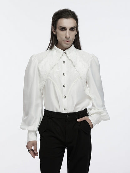 Layered White Shirt Goth Men's Gorgeous