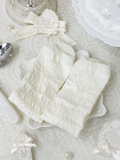 Baumwollsocken Cremeweiß