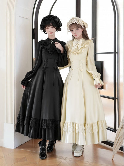 / Black Bowtie Brooch Beige