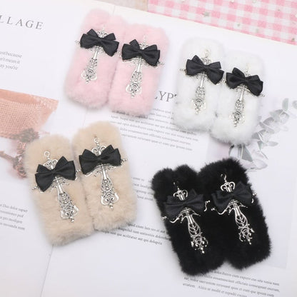 Options Color Cross Kei 4 Plush Jirai Bow Hairclip