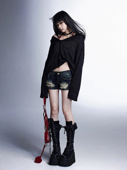 Loose Protection Gelb/Schwarzes Sonnentop mit Kapuze