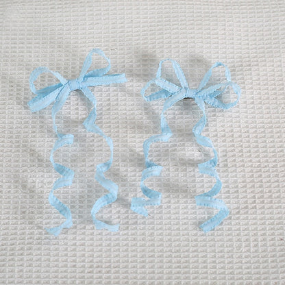 Lolita Pair Sweet Colors Hairclips Ribbon A Bowknot Cute 15 And Curly of