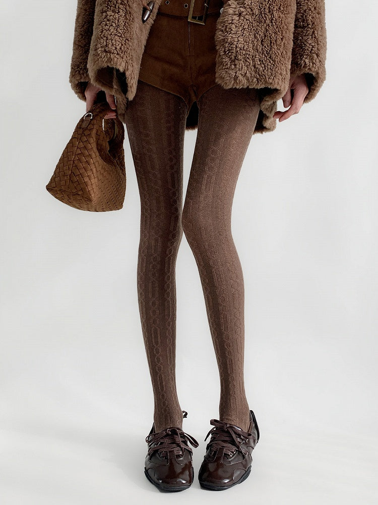 Knit (5 Tights Fine Colors) Ribbed