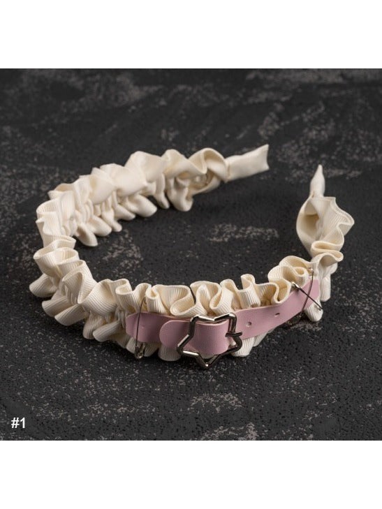 Beige & Pink Ruffle Trim KC - Strange Sugar