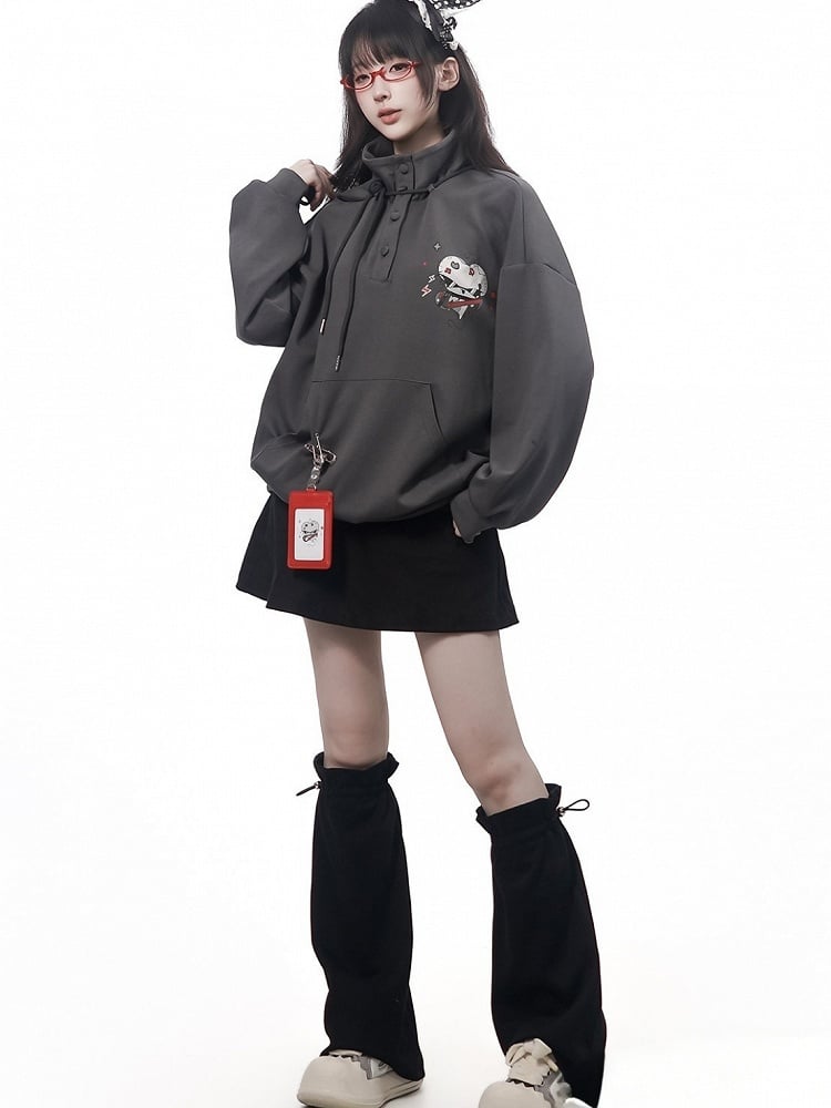 A-Line Mini Skirt in Black - PINK SAVIOR
